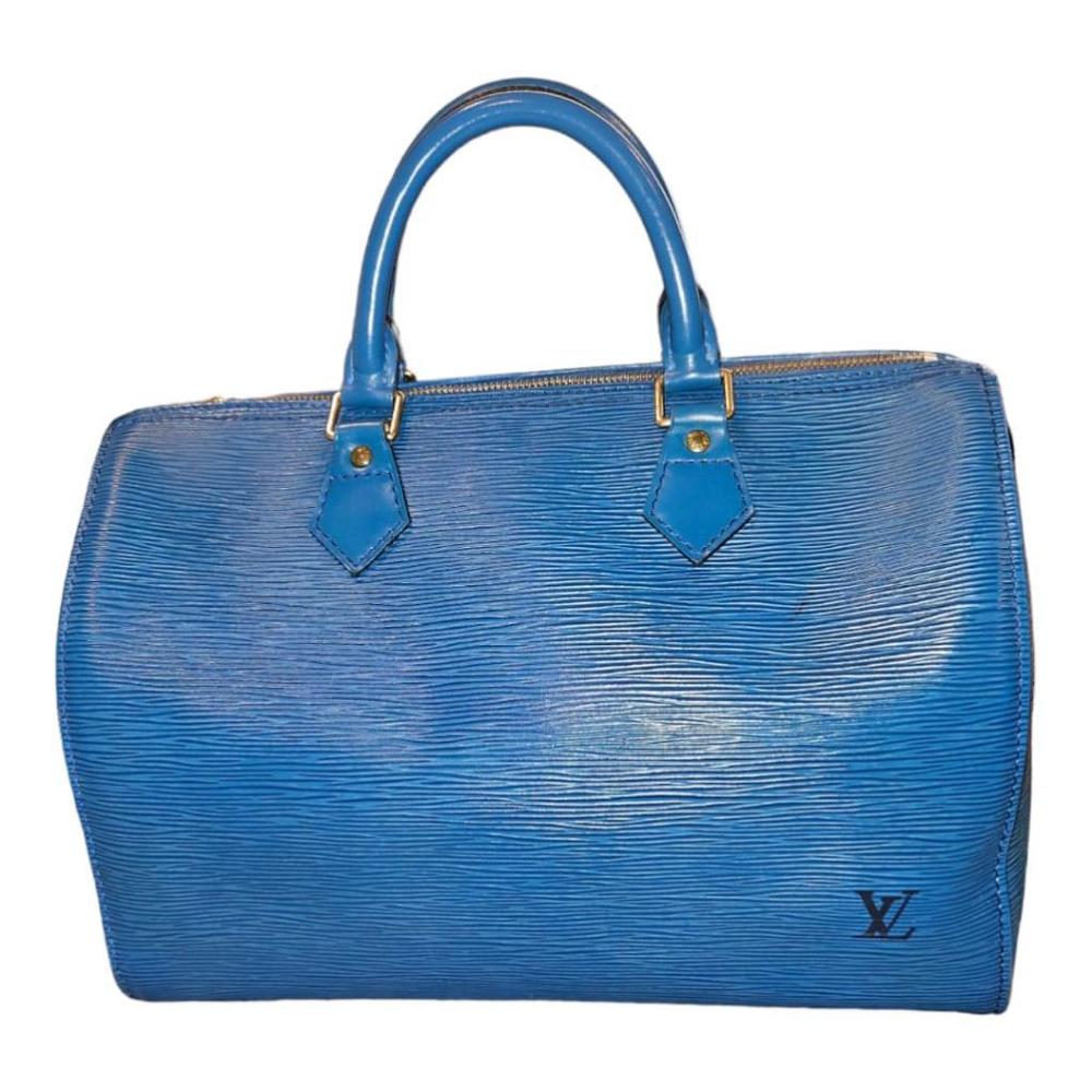 Louis Vuitton Blue Epi Leather Speedy Handbag